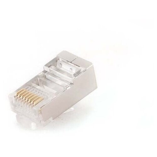 Вилка RJ-45 8P8C PLUG5SP универсальная кат.5e экранированная контакты 30 микрон 100 шт. коннектор ftp exegate rj 45 8p8c кат 5e упаковка 100 штук