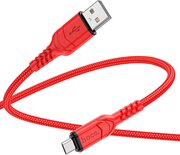 Дата-кабель USB 2.4A для micro USB Hoco X59 нейлон 2м Red