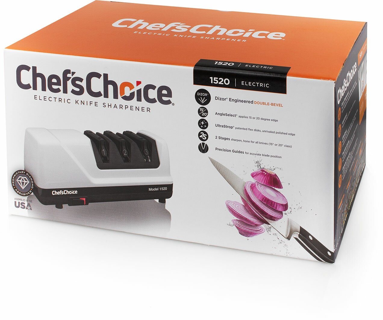 Электрическая точилка Chef's Choice CC1520W, с алмазным покрытием, белый - фотография № 11