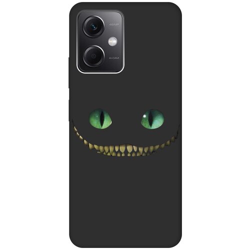 Матовый Soft Touch силиконовый чехол на Xiaomi Redmi Note 12, Сяоми Редми Ноут 12 с 3D принтом Cheshire Cat черный матовый soft touch силиконовый чехол на xiaomi 12 lite сяоми 12 лайт с 3d принтом cheshire cat черный