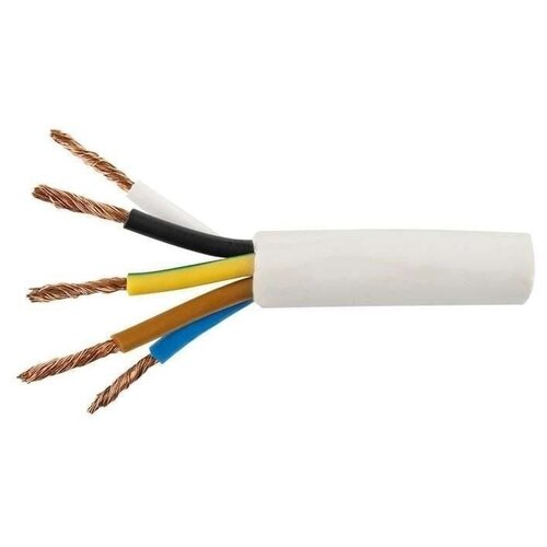 Провод ПВС 5х1,5 ГОСТ (100м), белый TDM SQ0118-0141 (100 м.)