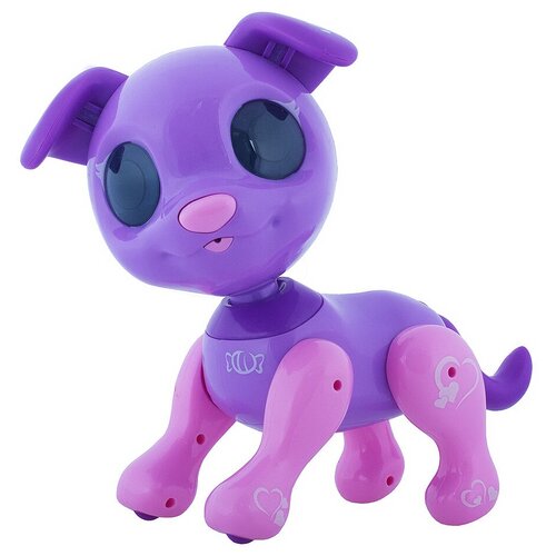 Интерактивная игрушка собака щенок , мой питомец звук свет команды 25 см / Розовая игрушка для девочки