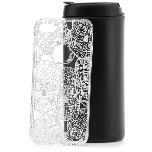 фото Чехол на ip 7 kruche print skull white1