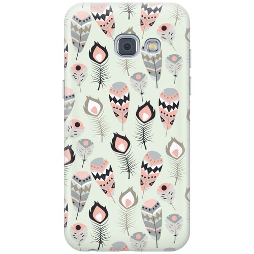 фото Cиликоновый чехол на samsung galaxy a3 (2017) / самсунг а3 2017 с принтом "перья бохо" gosso