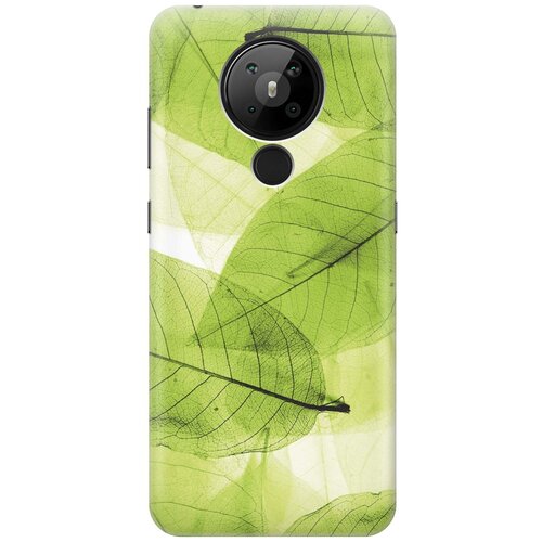 фото Cиликоновый чехол на nokia 5.3 / нокиа 5.3 с принтом "зеленые листья" gosso