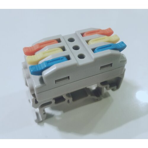 Клемма DEFA на DIN-рейку 3-pin проходная 250В 32А 008-40mm2 95₽