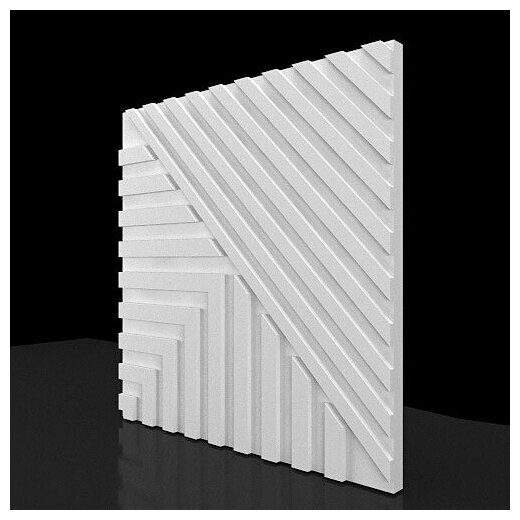 Гипсовая панель Gesso 3D "Plate-1" 500x500x25 мм, Упаковка 20 шт, 5 м2