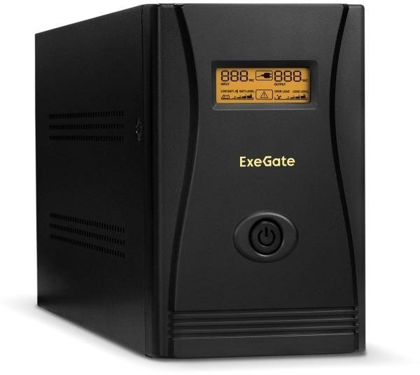 Exegate EP285517RUS ИБП ExeGate SpecialPro Smart LLB-2000. LCD. AVR. C13. RJ. USB <2000VA/1200W, LCD, AVR, 6*IEC-C13, RJ45/11, USB, Black>