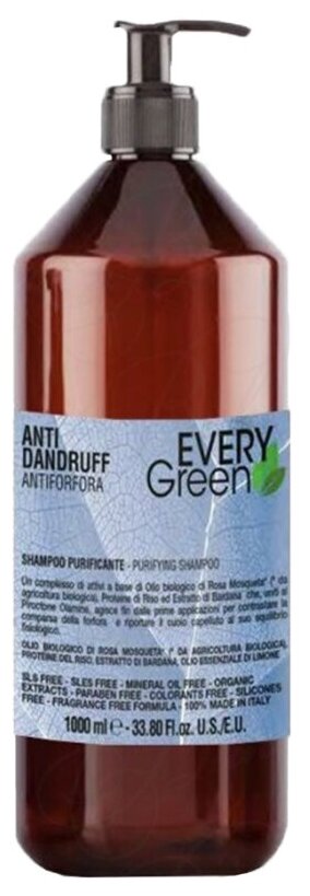 Dikson шампунь EveryGreen Anti-Dandruff Purificante, 1000 мл