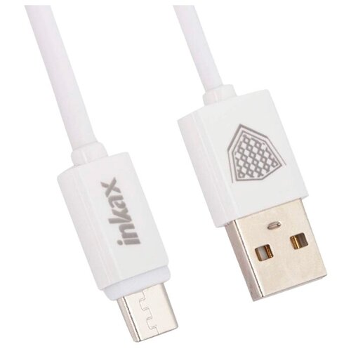 Кабель Inkax USB - microUSB (CK-51), 1 м, белый