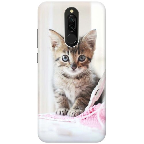 фото Ультратонкий силиконовый чехол-накладка для xiaomi redmi 8 с принтом "милый котенок" gosso