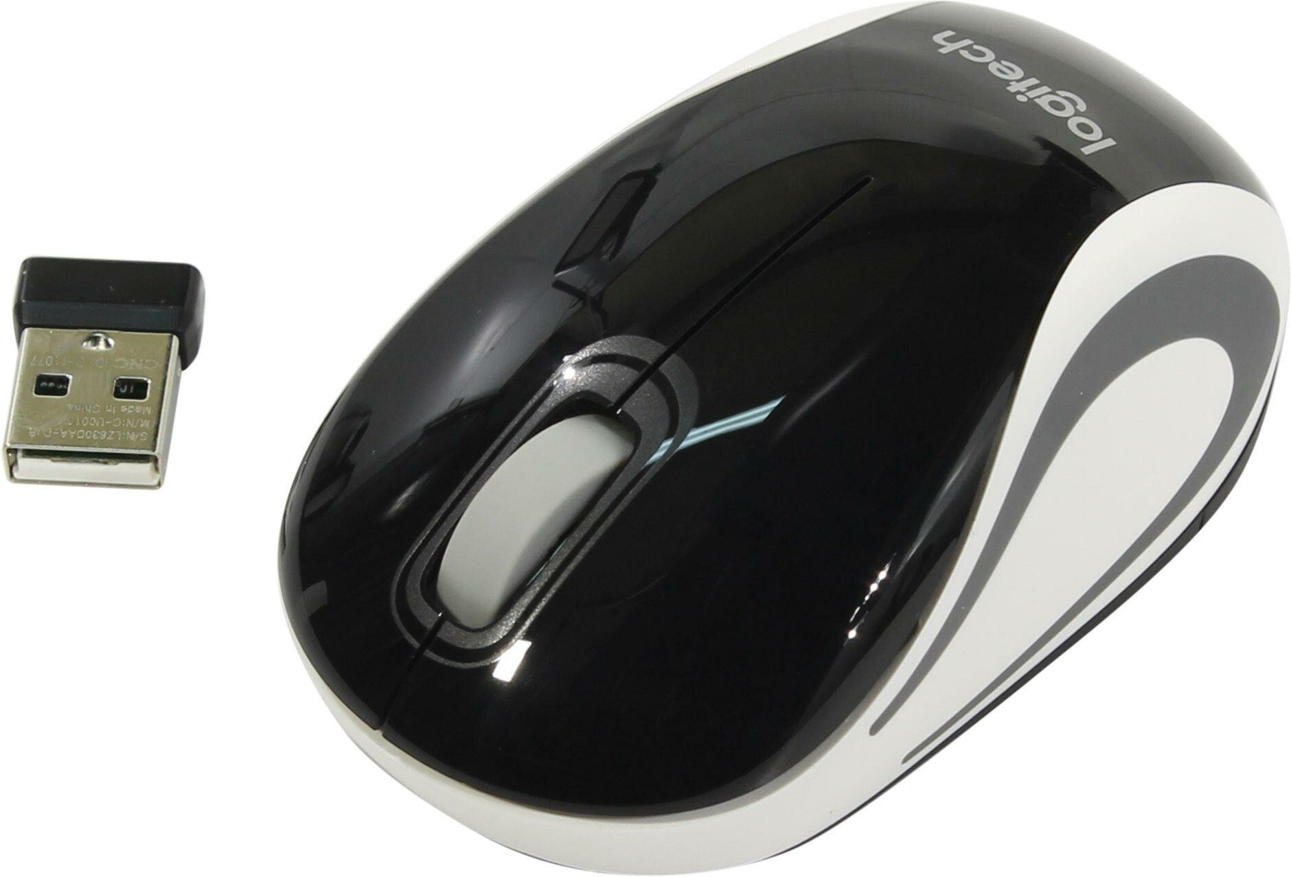 Logitech Wireless Mini Mouse M187 (черный) - фото №12