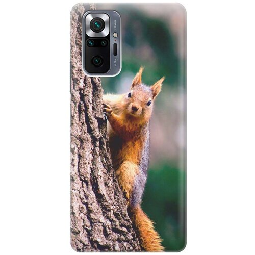 фото Чехол - накладка artcolor для xiaomi redmi note 10 pro с принтом "белочка" re:pa