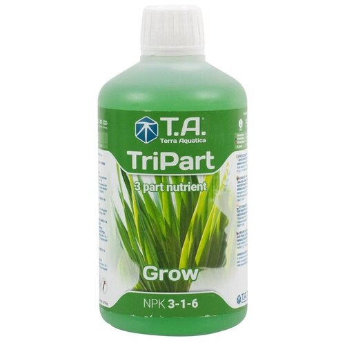 Минеральное удобрение Terra Aquatica (GHE) TriPart Grow 0.5л удобрение ghe flora grow 1л terra aquatica tripart grow