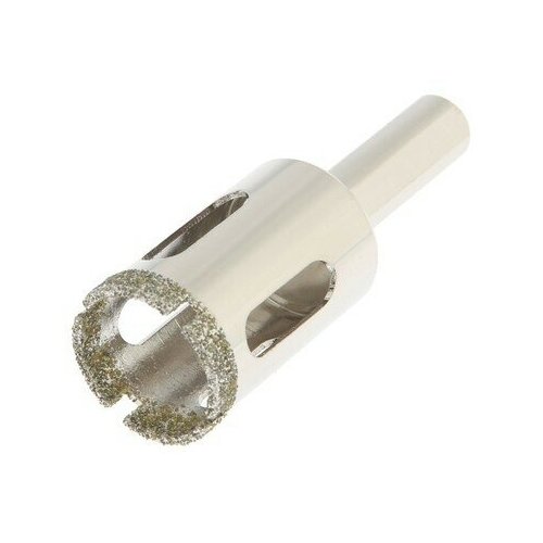 Сверло алмазное по стеклу и керамике , трехгранный хвостовик, 22 х 65 мм