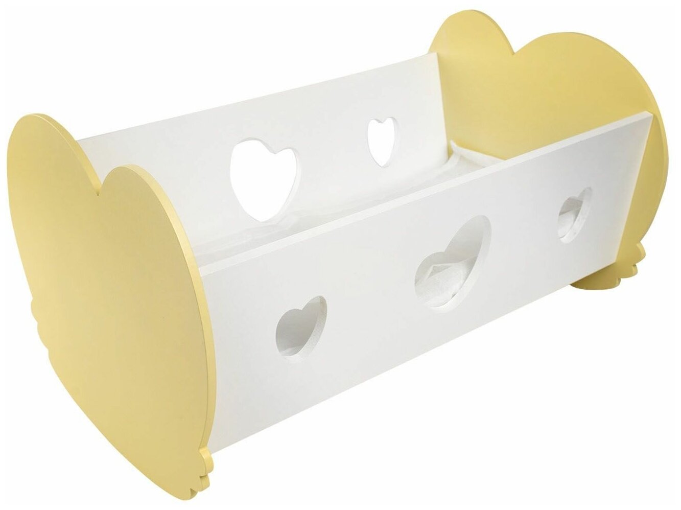 Кроватка-люлька для кукол PAREMO Мини, цвет нежно-желтый - фото №3
