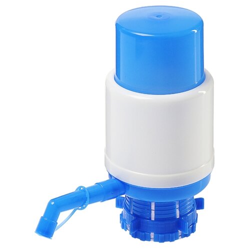 Помпа для воды LuazON механическая средняя под бутыль от 11 до 19 л голубая 1430086