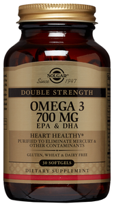 Solgar Double Strength Omega 3 EPA & DHA капс., 700 мг, 30 шт.