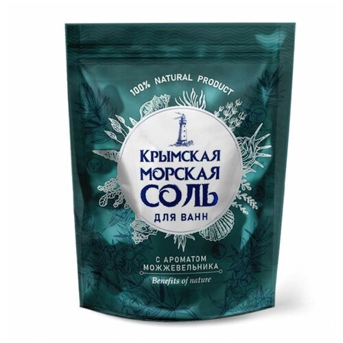 Соль морская крымская для ванн Можжевельник 1100 г (Артикул: 4100013727) соль для ванн морская крымская натуральная 1100 г 2 шт