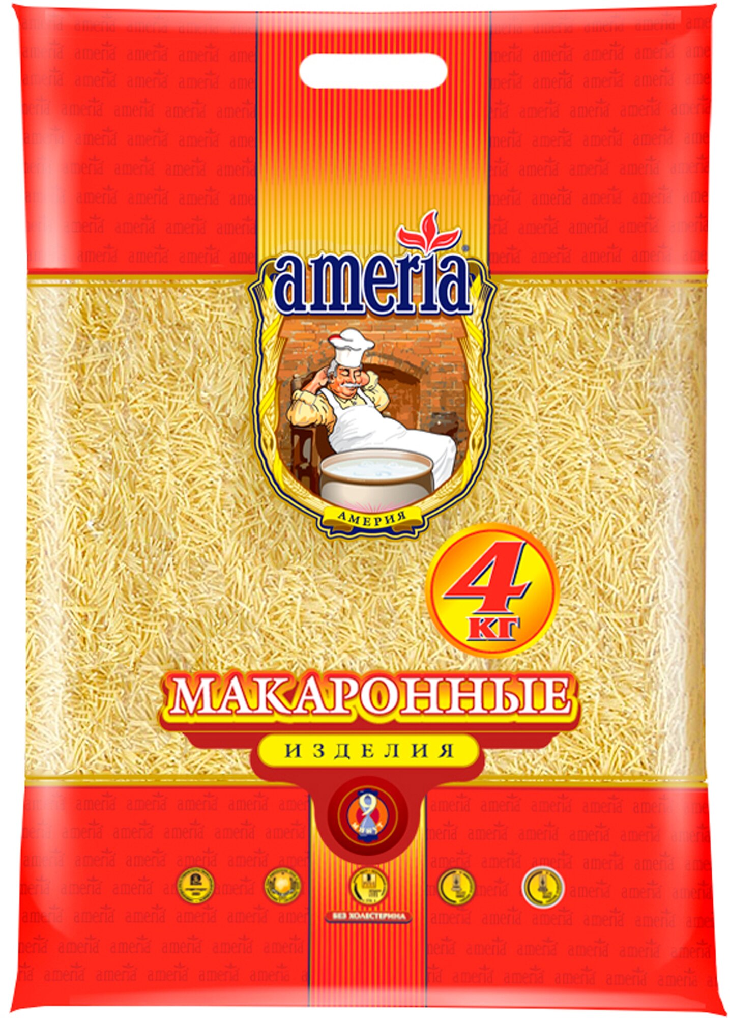 Макаронные изделия Ameria Вермишель № 96, 4кг