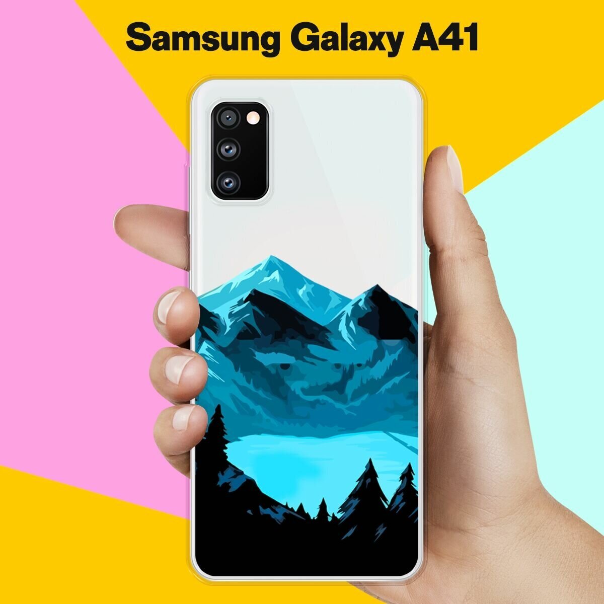 Силиконовый чехол Горы и озеро на Samsung Galaxy A41
