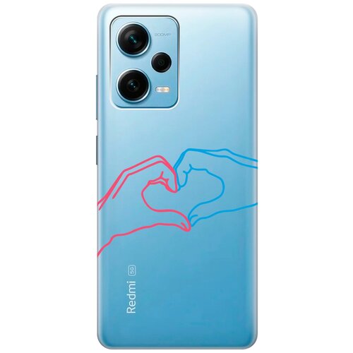 Силиконовый чехол на Xiaomi Redmi Note 12 Pro, Note 12 Pro+, Note 12 Explorer Edition с 3D принтом Fall in Love прозрачный чехол книжка на xiaomi redmi note 12 pro note 12 pro note 12 explorer edition с 3d принтом space w черный