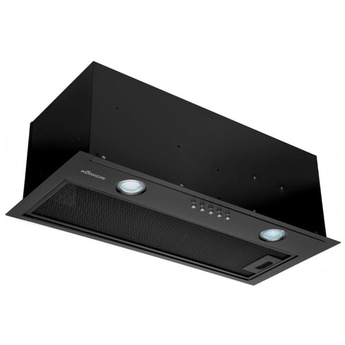 Встраиваемая вытяжка Konigin FlatBox Full 60, цвет корпуса black, цвет окантовки/панели черный вытяжка konigin flatbox 60 black