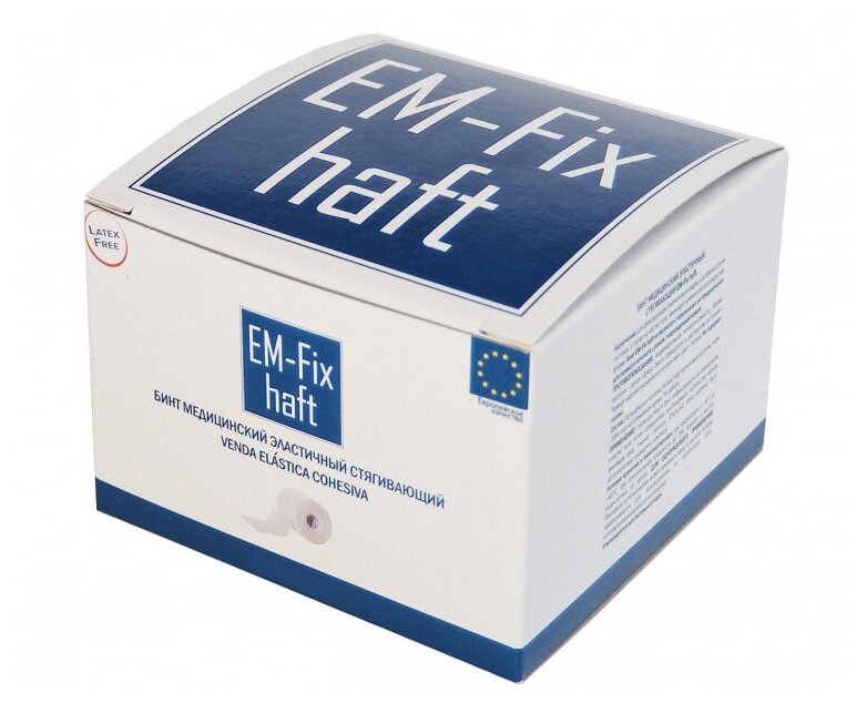 EM-Fix Haft / ЭМ-Фикс Хафт - самофиксирующийся бинт, 10 см x 4 м, белый