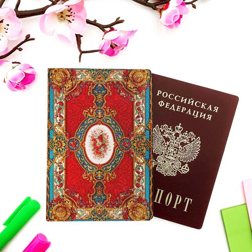 Обложка для паспорта Nezuko, синий, голубой