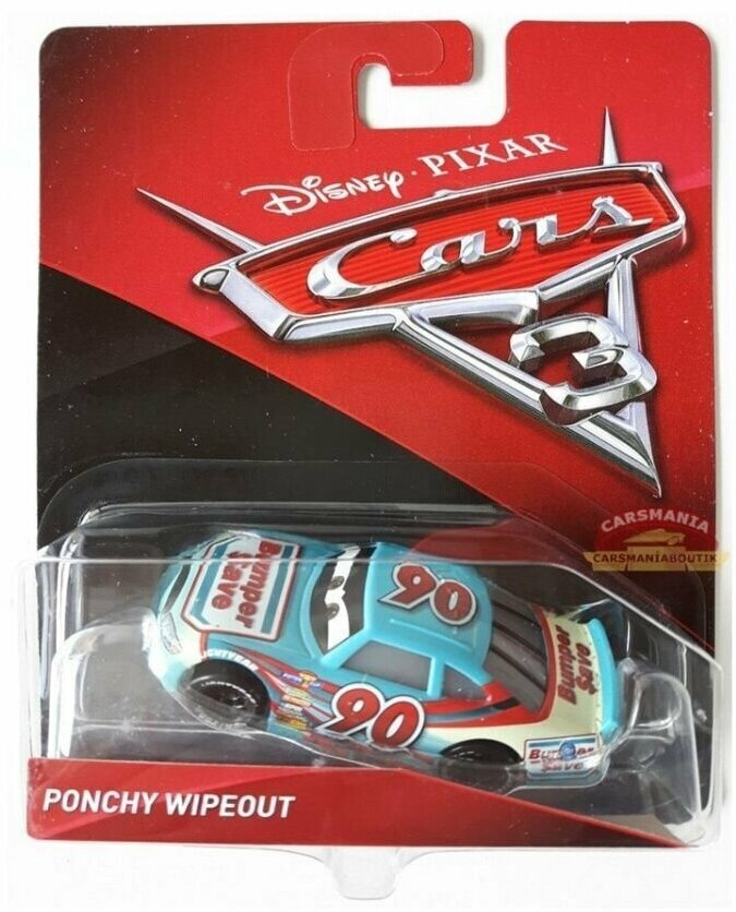 Машинка коллекционная DISNEY PIXAR Cars Mattel Герои мультфильмов Тачки PONCHY WIPEOUT DXV29/DXV66