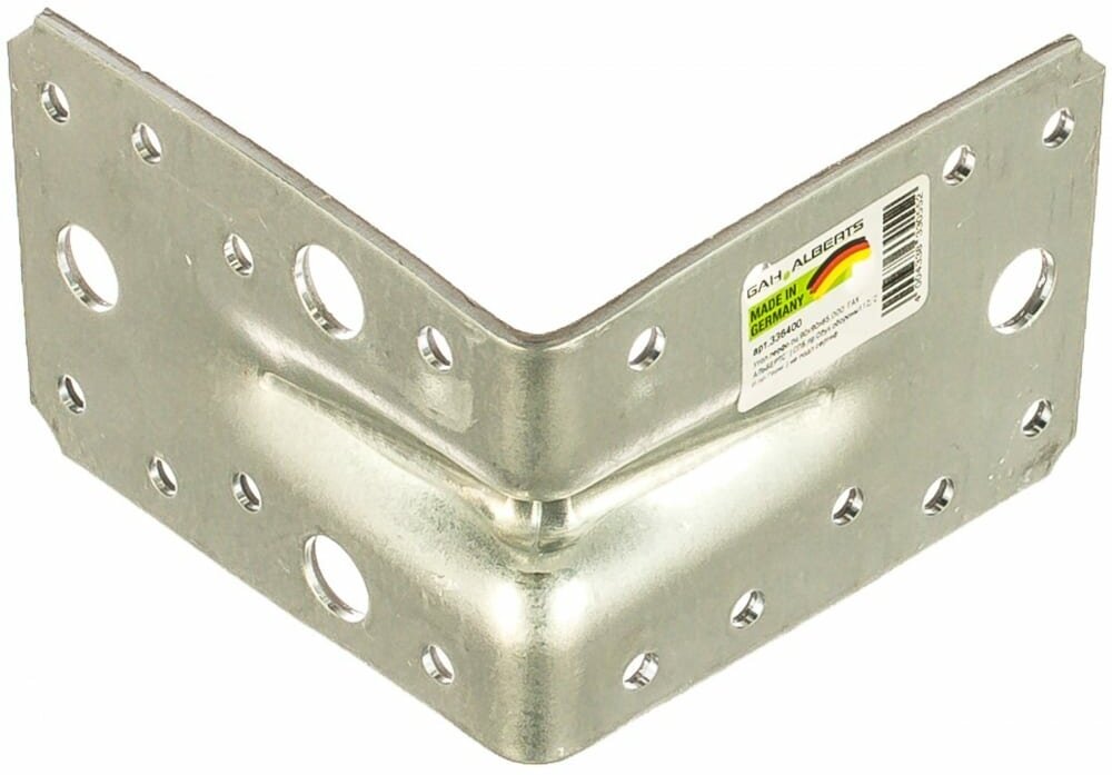 фото Перфорированный уголок GAH ALBERTS усиленный, оцинкованный 90х90х65х2,5мм, 336400