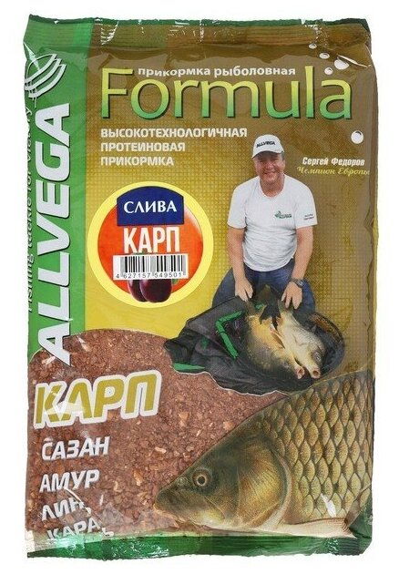 ALLVEGA Прикормка Allvega Formula Carp Plum, карп слива, 900 г