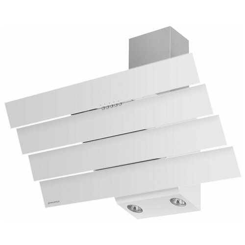 Наклонная вытяжка MAUNFELD Cascada Quart 90 цвет корпуса белый цвет окантовкипанели белый 1574000₽