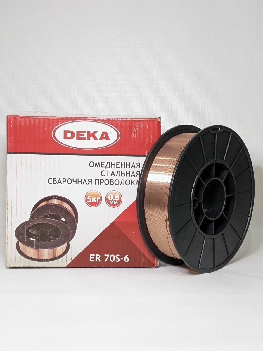 Сварочная проволока Deka ER70S-6, омедненная, 0,8 мм, 5 кг - фото №11