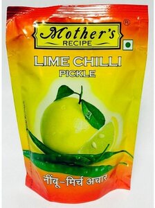 Пикули зелёного перца чили и лимона Lime Chilli Pickle Mother's Recipe, Бхарат Базар 200 гр.