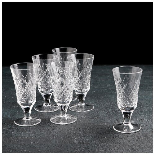 фото Набор рюмок, "хрусталь", 6 шт, 50 мл неман