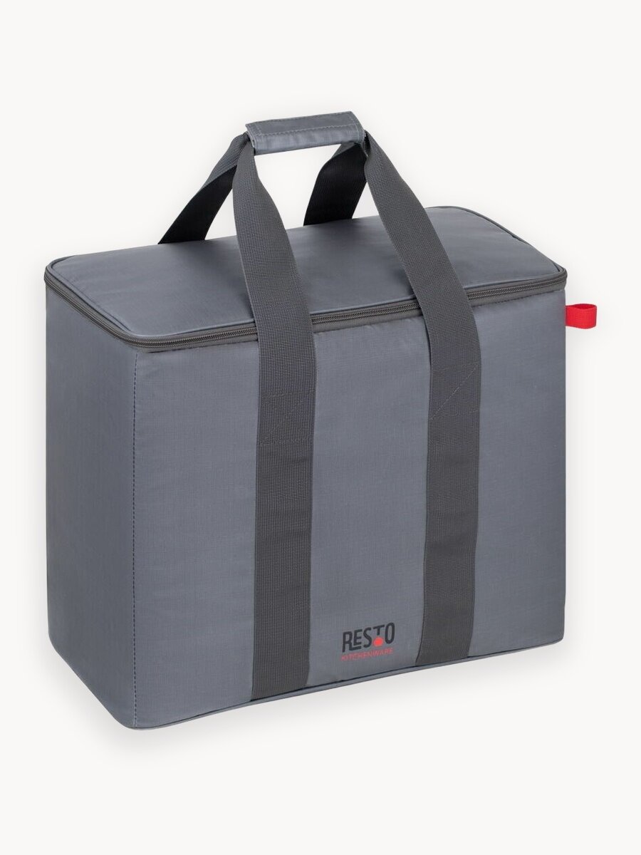Термосумка сумка-холодильник RESTO 5530 grey, водоотталкивающая, серая, 30 л