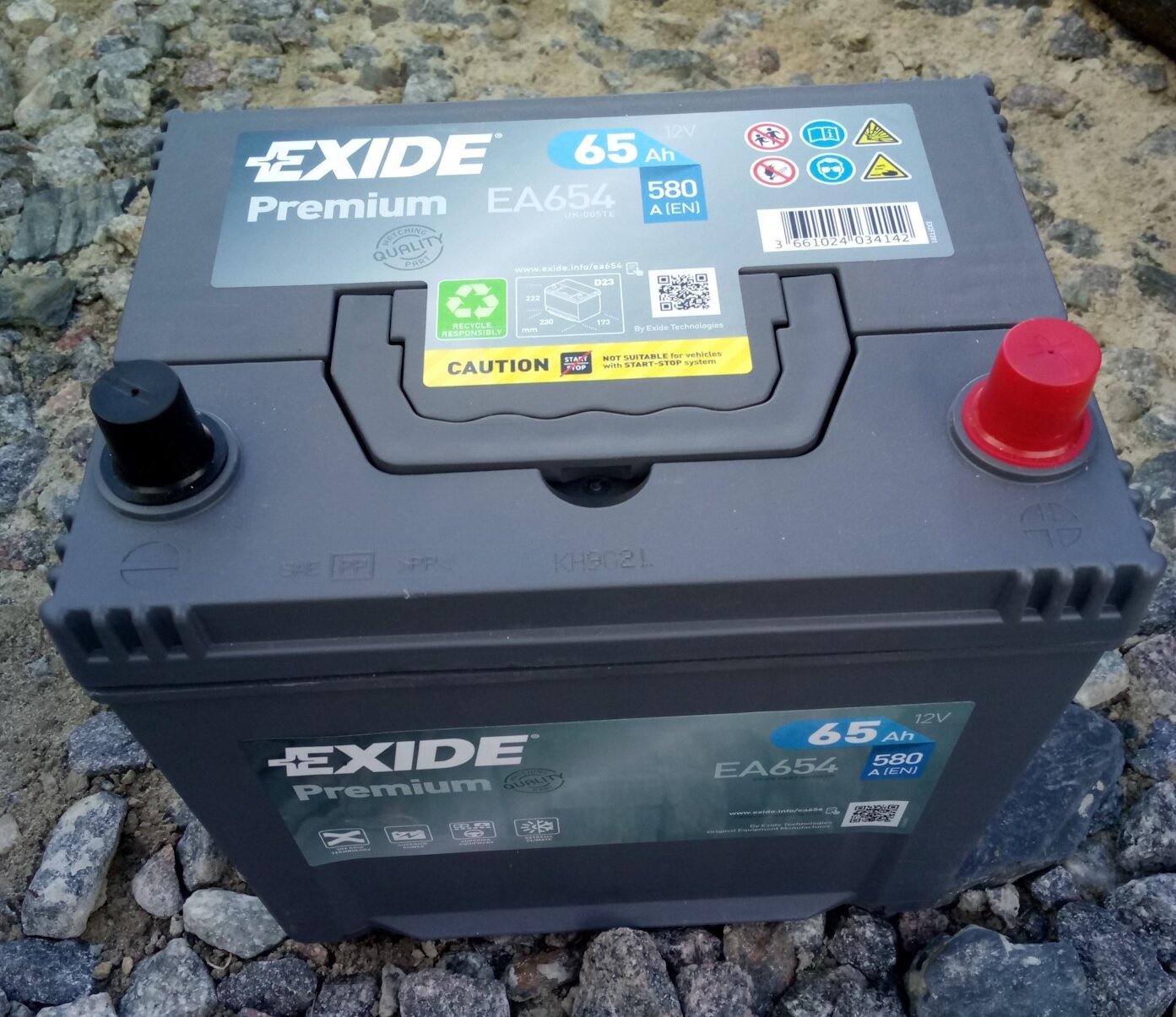 Аккумулятор легковой "EXIDE" Premium 65Ач о/п D23 - фото №6