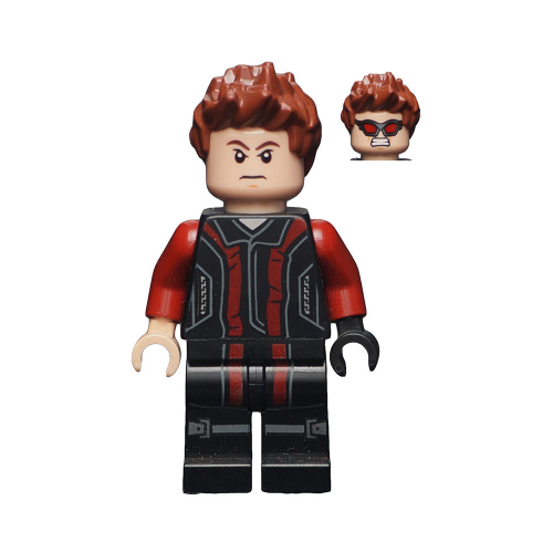 Минифигурка LEGO Sh 172 Hawkeye - Black and Dark Red Suit, Reddish Brown Spiked Hair коммандер грей вторая фаза брони совместимая с лего звездные войны минифигурка