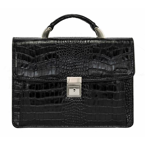 Сумка барсетка BOND NON Барсетка, фактура под рептилию, черный