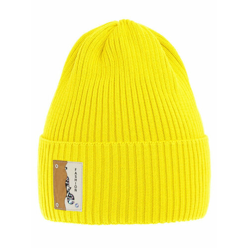 Шапка mialt, размер 52/54, желтый шапка mialt размер 52 54 желтый белый