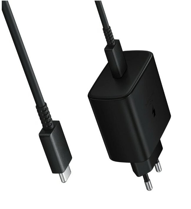 Сетевое зарядное устройство 45W в комплекте с кабелем USB Type-С-Type-С/Черный