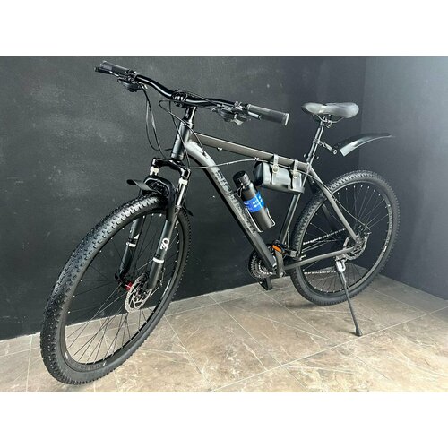 Велосипед горный RICHIESTO 26 21s Алюминиевая рама 19 Взрослый Спортивный Унисекс черный матовый 2470000₽