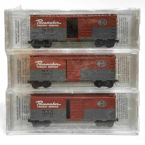 Набор вагонов N scale MTL Micro-Trains 20242 40' Standard Box Car, Single Door NYC PACEMAKER