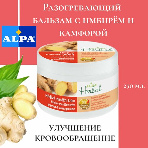 ALPA Herbal разогревающий бальзам с имбирем и камфорой