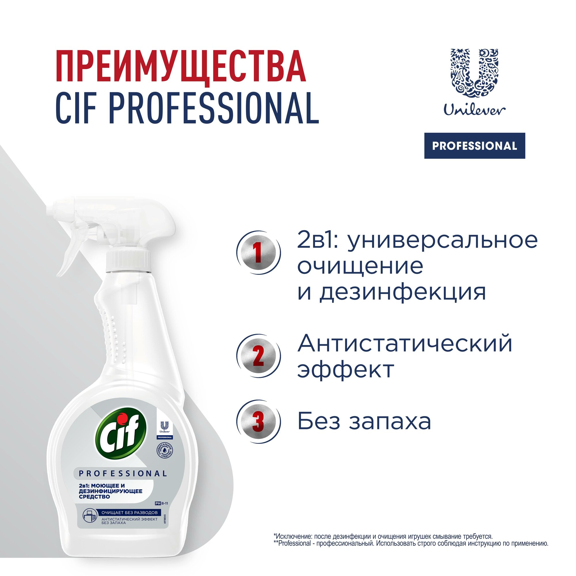 Универсальное чистящее средство Cif Professional спрей 500 мл