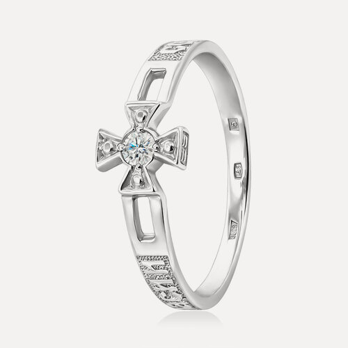 Изображение товара Кольцо тонкое, серебро, 925 проба, родирование