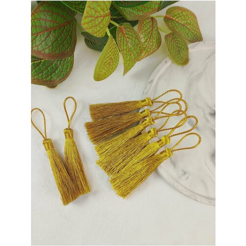 Кисть декоративная 8штук золото