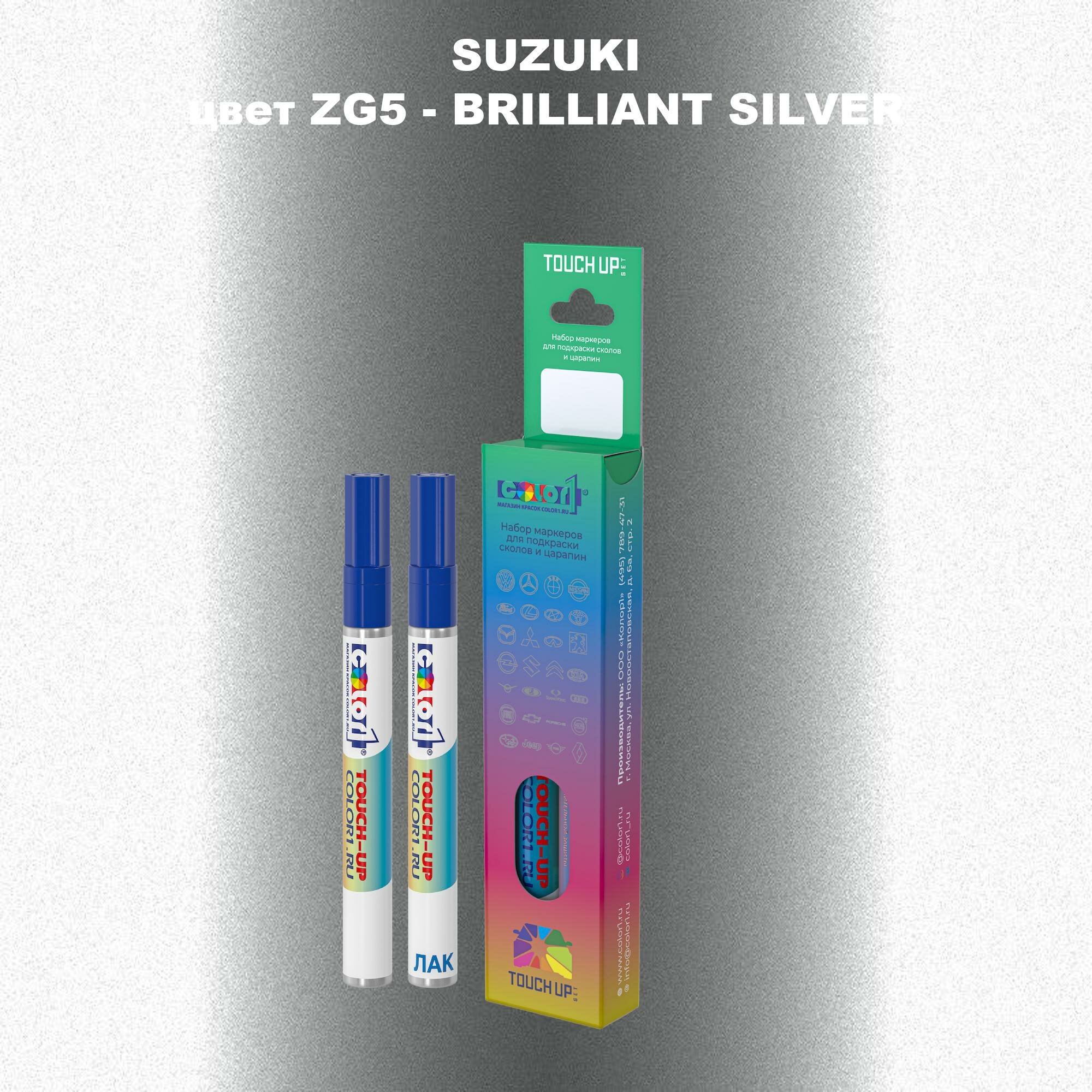 Маркер с краской COLOR1 для SUZUKI цвет ZG5 - BRILLIANT SILVER