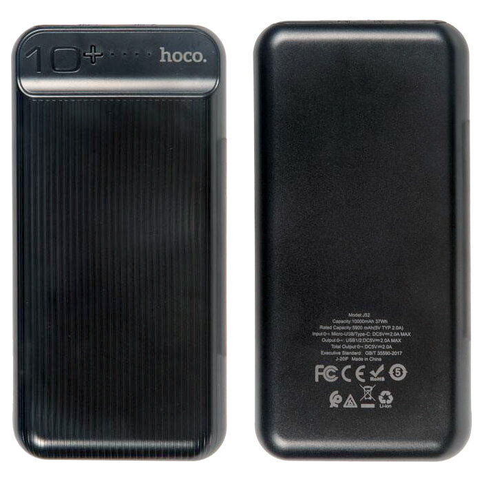 Внешний аккумулятор Hoco Power Bank J52 Newjoy Mobile 10000mAh Black 115161 - фото №16